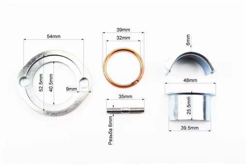 Фланец глушителя с креплением в к-кте CB/CG200cc, FIX-326162