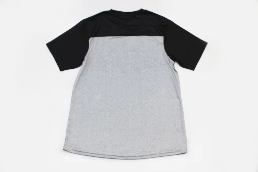 Футболка (Джерси) мужская M-(Polyester 100%), короткие рукава, свободный крой, чёрно-серая, FIX-408145