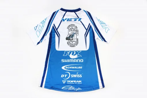 Футболка (Джерси) мужская L-(Polyester 80% / Spandex 20%), короткие рукава, свободный крой, бело-синяя, FIX-408147