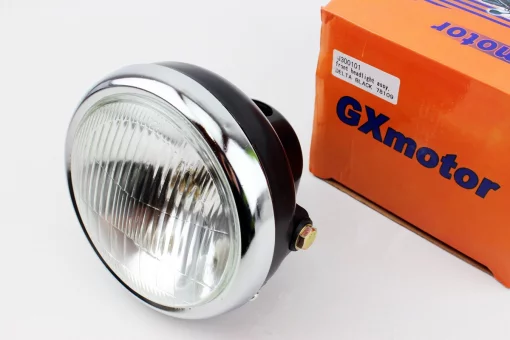 Фара передняя "черная" ALPHA круглая D=160mm, FIX-318334