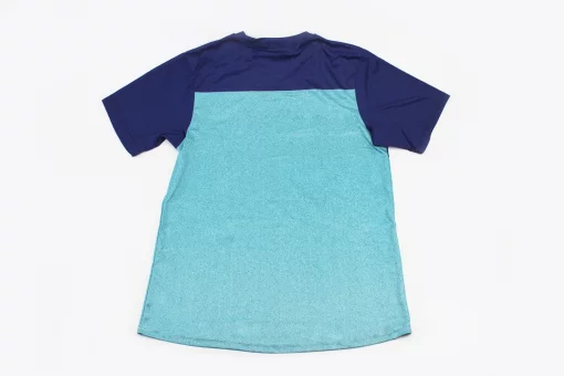 Футболка (Джерси) мужская L-(Polyester 80% / Spandex 20%), короткие рукава, свободный крой, сине-бирюзовая, FIX-408153