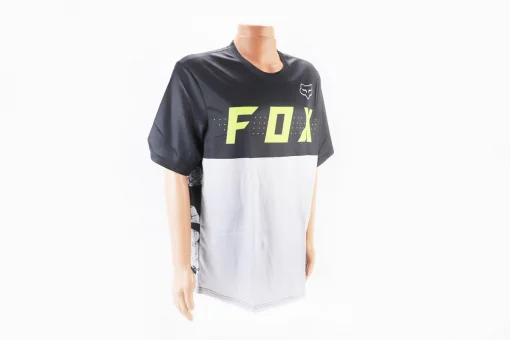 Футболка (Джерси) мужская L-(Polyester 100%), короткие рукава, свободный крой, чёрно-серая, тип 2, FIX-408233