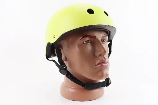 Шлем велосипедный подростковый BMX M (54-57см), 11 вент. отверстий, салатовый, FIX-408242