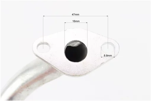 Патрубок карбюратора (метал), d - 16mm, h - 160mm, FIX-206467