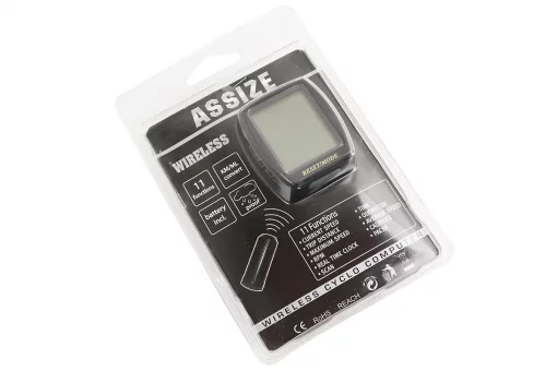 Велокомпьютер 11-функций, беспроводной, чёрный AS-4000 (без батареек), FIX-409011