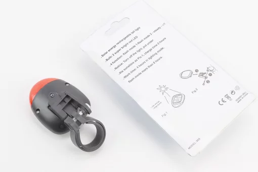 Фонарь задний 2 диода, на солнечной батарейке, model 909, FIX-409012