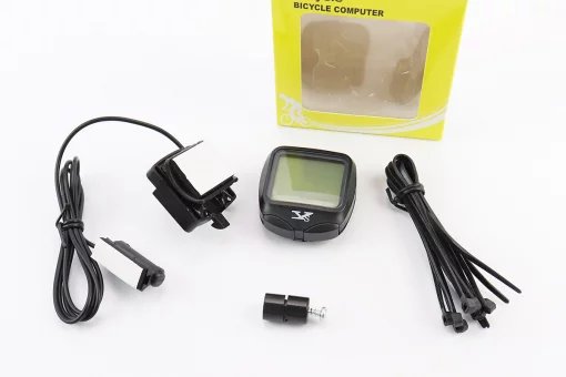 Велокомпьютер 15-функций, проводной, 1.5 " дисплей, чёрный YS-468B (без батареек), FIX-409020