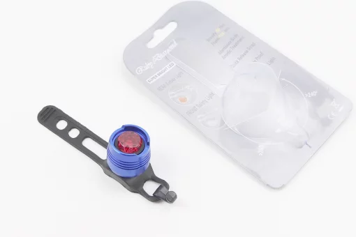 Фонарь задний 1 диод алюминиевый, синий (без батареек), FIX-409025