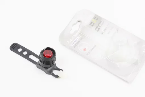 Ліхтар задній 1 діод алюмінієвий, чорний (без батарейок), FIX-409026