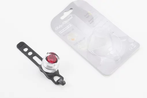 Фонарь задний 1 диод алюминиевый, хром (без батареек), FIX-409027