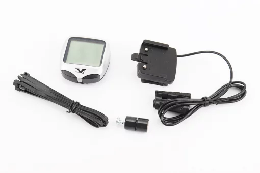 Велокомпьютер 15-функций, проводной, серый YS-468B (без батареек), FIX-409047