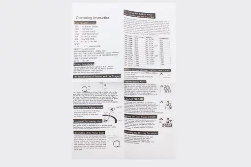 Велокомп'ютер 15-функцій, дротовий, чорний (без батарейок), FIX-409049