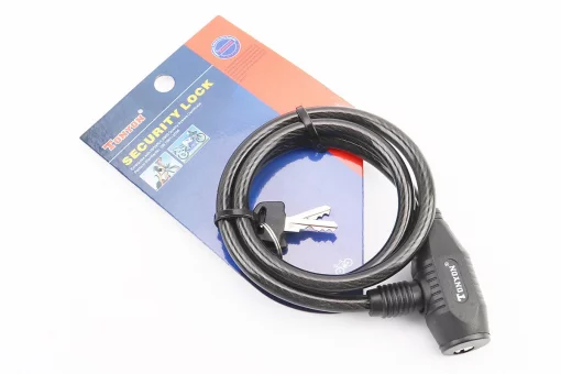 Замок противоугонный тросовый 800х8мм под ключ, TY420, FIX-409054