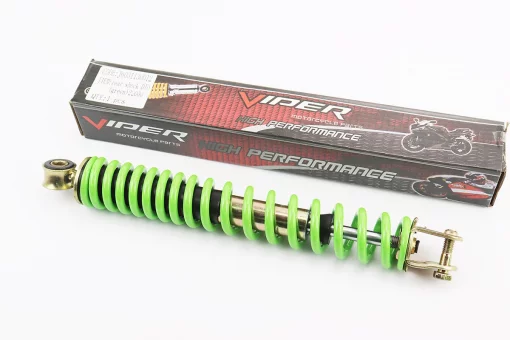 Амортизатор задній GY6/Honda - 305мм*d41мм (втулка 10мм / вилка 8мм), зелений, FIX-339834