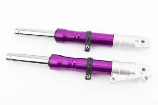 Амортизатор передний (перья), к-кт 2шт Honda DIO, 370мм (под диск. торм.) ФИОЛЕТОВЫЙ, FIX-347251