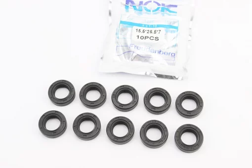 Сальник (15,5x25,5x7) к-кт 10шт, коленвала Honda DIO AF18, коричневые, FIX-339851