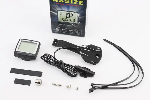 Велокомпьютер 11-функций, проводной, чёрный AS-200 (без батареек), FIX-409132