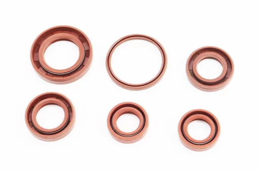 Сальники к-кт 6шт (15,6x25,5x7-2шт; 17x30x5; 20x31x7; 24x40x7; 34x39x4) двигателя, Honda DIO, коричневые, черные, от 5шт -10%,