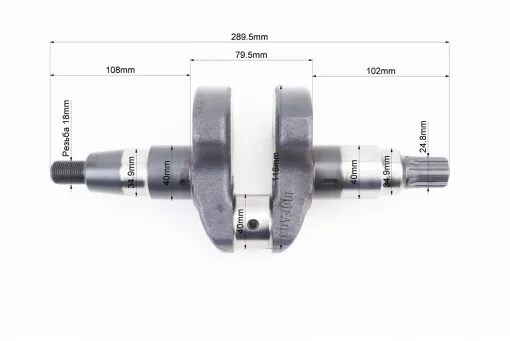 Колінвал 186FA ZUBR (Dшийки-40mm, H-118mm) під шліц, FIX-998932