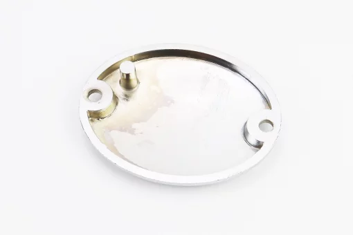 Крышка (овальная, метал) правой крышки двигателя, хром, FIX-318542