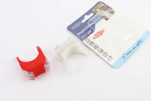 Фонарь передний 2 диода+задний 2 диода силиконовые к-кт, HL-009 (без батареек), FIX-409166