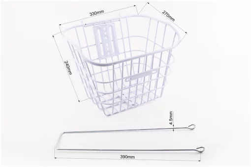 Корзина багажная передняя 26" с крышкой, белая YZ-061 (возможны царапины, сколы, дефекты покраски), FIX-409178