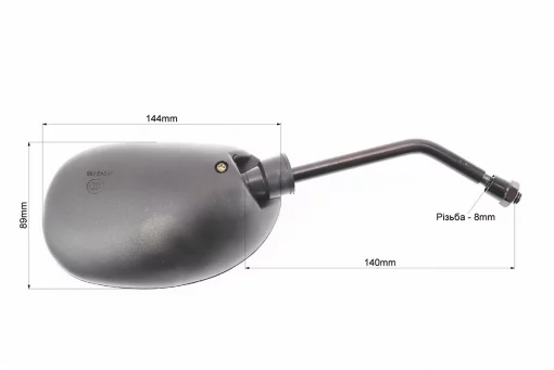 Зеркала к-кт DIO- черные "капли", м8 "длинная ножка" (ССС - знак качества), FIX-354155