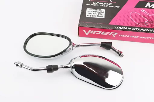 Дзеркала к-кт DIO- хром "краплі", м8 (ліва різьба), FIX-206519