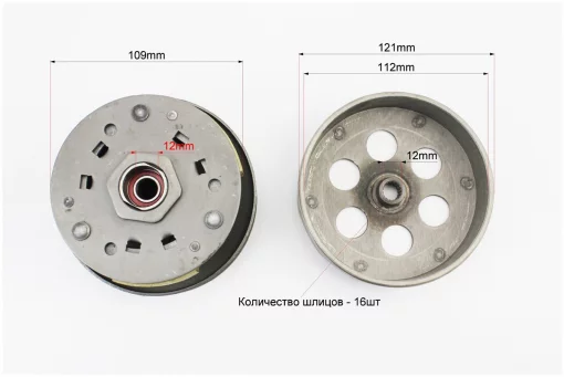 Вариатор задний к-кт Yamaha JOG 5BM/4JP (3 колодки), тип 2, FIX-347457