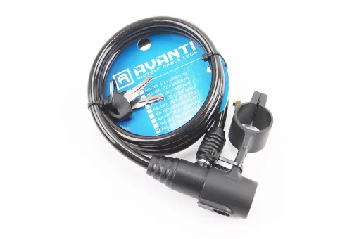 Замок протиугінний тросовий 1200х8мм під ключ, кріплення за трубу сидіння, AGL-102, FIX-409206