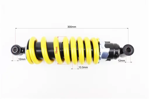 V200-R2 Амортизатор задний 300мм*d76мм (втулка 12мм / втулка 12мм), жёлтый, FIX-505340