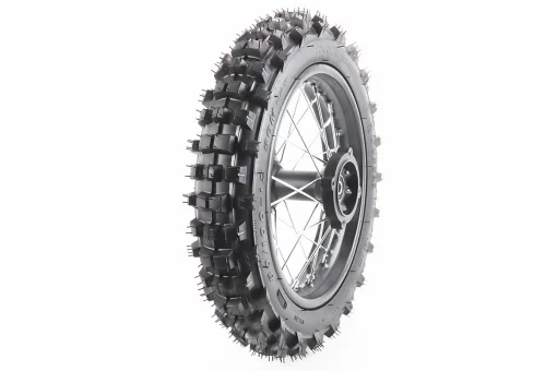 Колесо заднее спицованное + ШИНА, в сборе 80/100-12 (3,00-12") "ось 12мм", FIX-327053