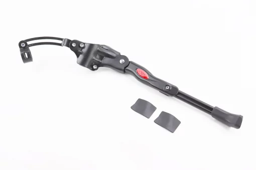 Подножка боковая задняя телескопическая для 24"- 29", с изменяемым углом крепления, алюминиевая, чёрная HS-003, FIX-409237
