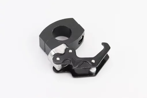 Гачок речовий (метал) подвійний, кріплення на кермо TUNING, ЧОРНИЙ, FIX-354202