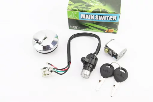 Замки комплект (зажигание, руля, крышка бака круглая), FIX-318641