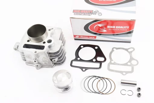 Цилиндр к-кт (цпг) 125cc-54мм (палец 14мм, высота цилиндра 78,3мм, высота поршня 37мм), с ухом, (см.фото размеров), FIX-327095