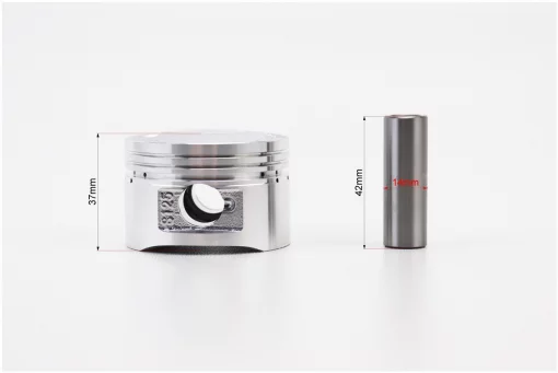 Цилиндр к-кт (цпг) 125cc-54мм (палец 14мм, высота цилиндра 78,3мм, высота поршня 37мм), с ухом, (см.фото размеров), FIX-327095