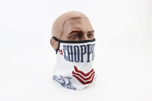 Маска лица пылезащитная "CHOPPERS", с белым рисунком, GE-97, FIX-354234
