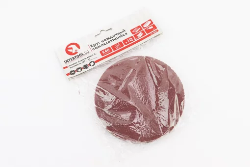 Круг шліфувальний самоклеючий 125мм, папір клас C, K40 к-кт 10шт BT-0504, FIX-703152