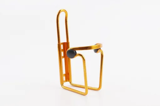 Флягодержатель алюминиевый с пластмассовыми вставками, крепл. на раму, жёлтый, FIX-409241