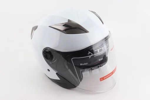 Шлем открытый+откидные очки BLD-708 S (55-56см), БЕЛЫЙ глянец, FIX-206589