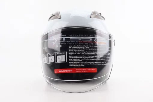 Шлем открытый+откидные очки BLD-708 S (55-56см), БЕЛЫЙ глянец, FIX-206589