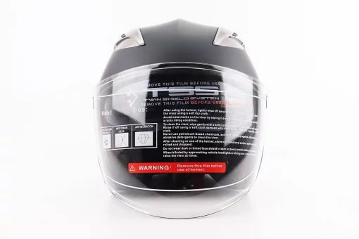 Шлем открытый+откидные очки BLD-708 S (55-56см), ЧЕРНЫЙ матовый, FIX-206591