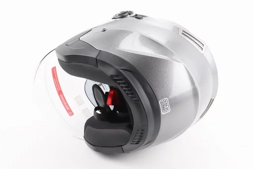 Шлем открытый+откидные очки BLD-708 S (55-56см), СЕРЫЙ глянец, FIX-206592