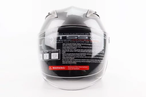 Шлем открытый+откидные очки BLD-708 S (55-56см), СЕРЫЙ глянец, FIX-206592