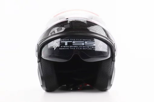 Шлем открытый+откидные очки BLD-708 М (57-58см), ЧЕРНО-СИНИЙ "Bulldog", FIX-206593