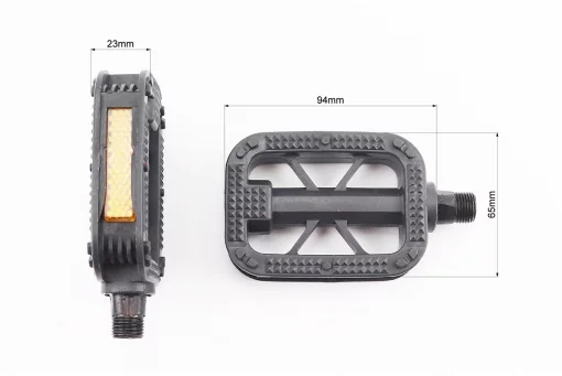 Педали CHILD 9/16" (90x65x20mm) пластиковые, чёрные (без подшипников), FIX-207904