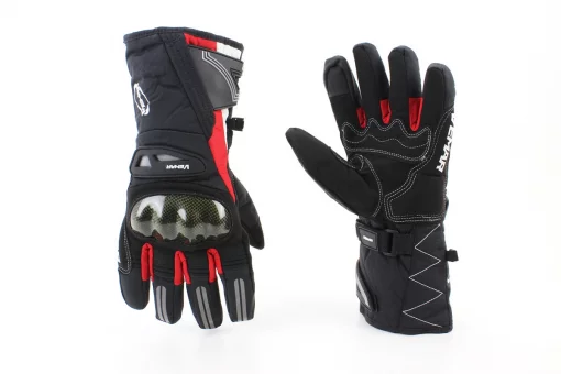Перчатки мотоциклетные, теплые XL-Чёрно-Красные, FIX-354238