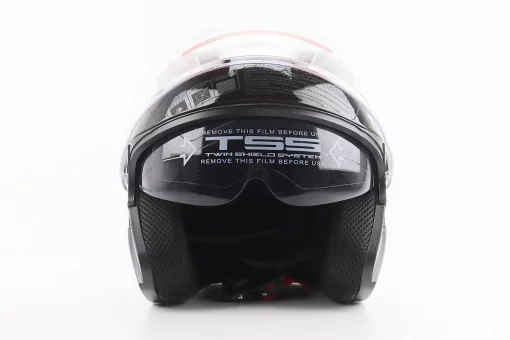 Шлем открытый+откидные очки BLD-708 S (55-56см), ЧЕРНО-СИНИЙ "Bulldog", FIX-206594