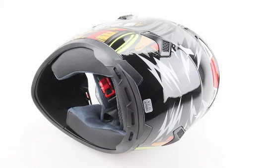 Шлем интеграл, закрытый+очки BLD-М61 М (57-58см), ЧОРНО-СЕРЫЙ "Buffalo", FIX-206597